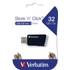 Kép 1/3 - Pendrive, 32GB, USB 3.2, 80/25MB/sec, VERBATIM "Store n Click", fekete