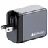 Kép 2/8 - Hálózati töltő, 2xUSB-C PD (65W), USB-A QC 3.0, EU/UK/US, GaN, VERBATIM