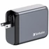 Kép 3/8 - Hálózati töltő, 2xUSB-C PD (100W), USB-C PD (65W), USB-A QC 3.0, EU/UK/US, GaN, VERBATIM