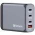 Kép 5/8 - Hálózati töltő, 2xUSB-C PD (100W), USB-C PD (65W), USB-A QC 3.0, EU/UK/US, GaN, VERBATIM