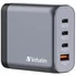 Kép 5/5 - Hálózati töltő, 2xUSB-C PD (140W), USB-C PD (20W), USB-A QC 3.0, EU/UK/US, GaN, VERBATIM