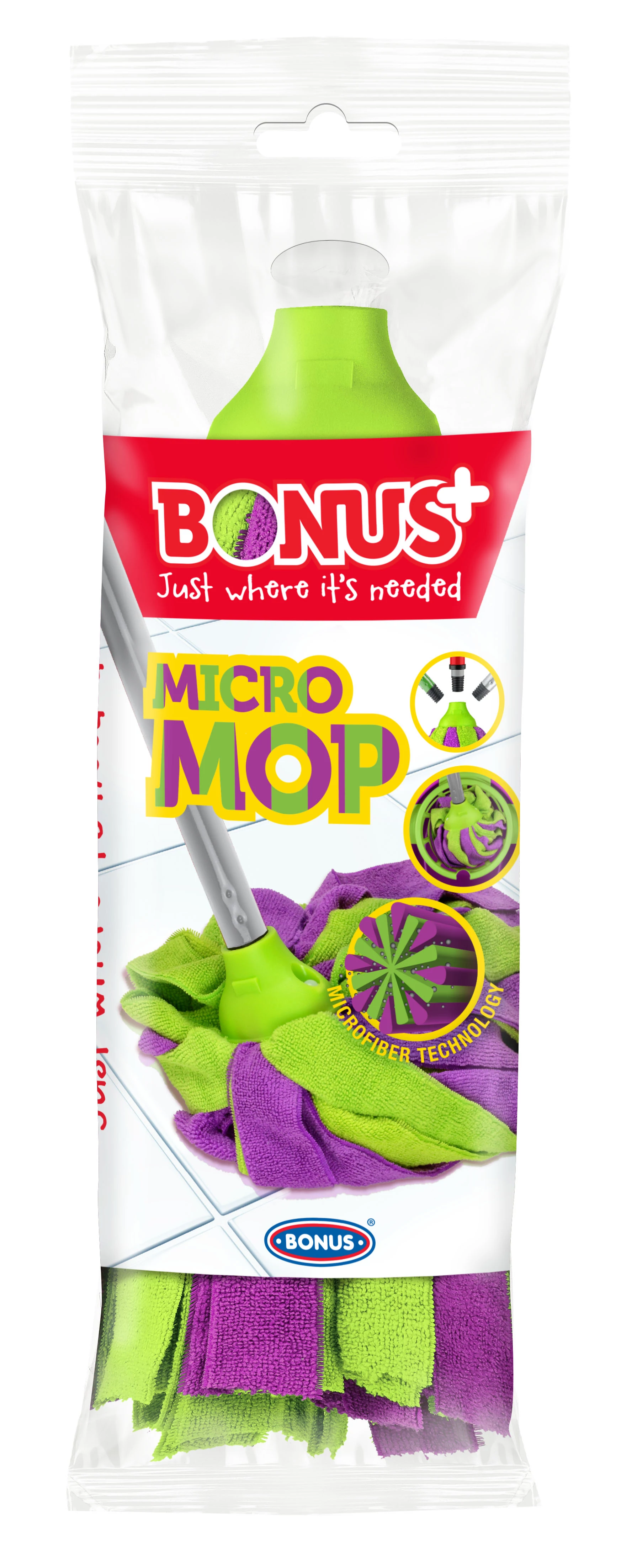 Gyorsfelmosó utántöltő fej, mikroszállal BONUS 