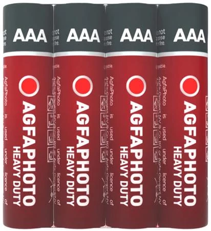 Elem, AAA, 4 db, féltartós (szén-cink), zsugor, AGFAPHOTO 