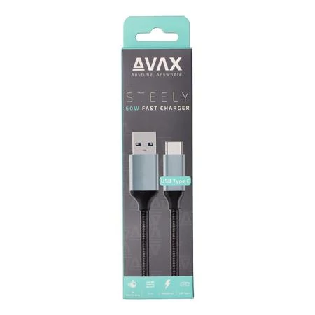 Töltőkábel, USB-A - USB-C, 1,5 m, AVAX 