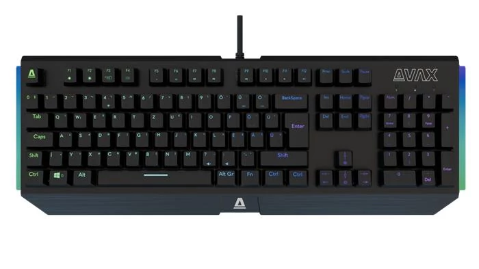 Billentyűzet, vezetékes, HUN, gaming, alumínium, AVAX 
