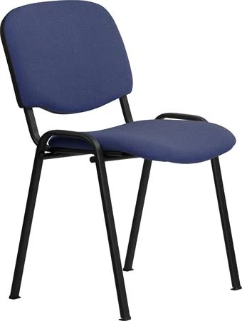 Tárgyalószék, szövetborítás, fekete fémváz, 