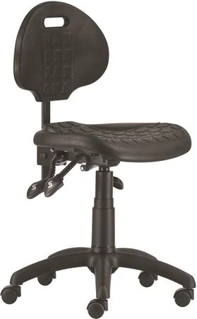 Munkaszék, háttámlás, műanyag ülőfelület és támla, aszinkron mechanika, 