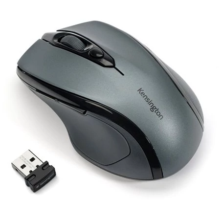 Egér, vezeték nélküli, optikai, közepes méret, USB, KENSINGTON 