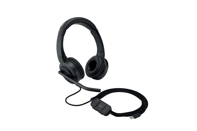 Fejhallgató, mikrofonnal, USB-C, KENSINGTON 