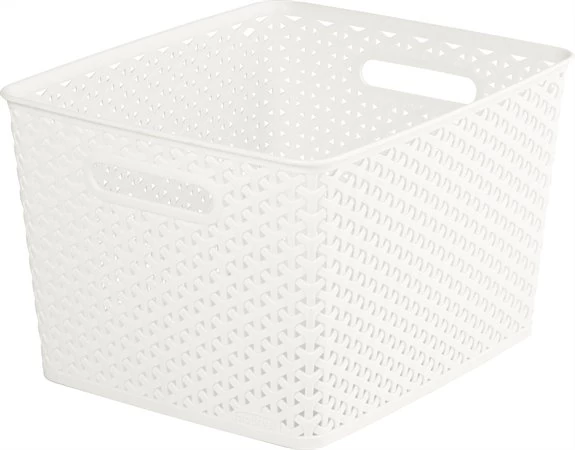 Rattan hatású kosár, 18l, törtfehér, CURVER 