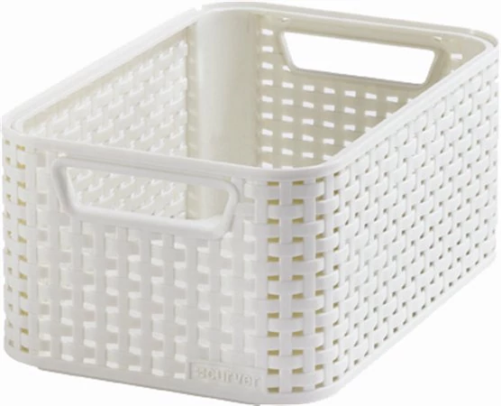 Rattan hatású kosár, 6l, törtfehér, CURVER 