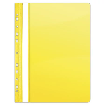 Gyorsfűző, lefűzhető, PVC, A4, DONAU, citromsárga, 10 db/csomag
