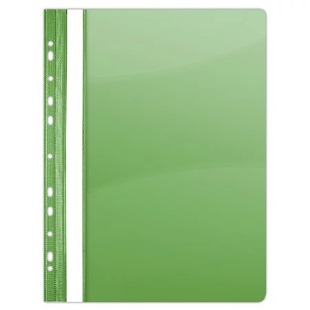 Gyorsfűző, lefűzhető, PVC, A4, DONAU, zöld, 10 db/csomag