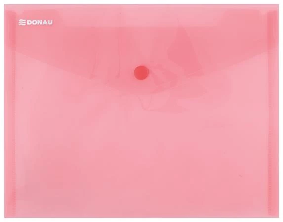 Irattartó tasak, A5, PP, patentos, DONAU, piros