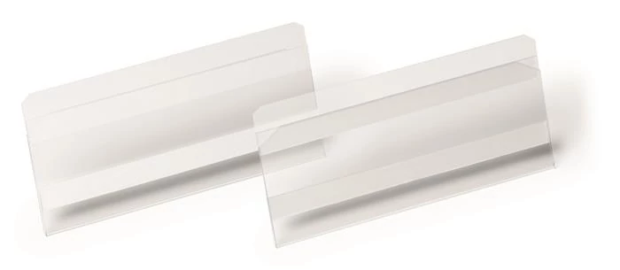 Logisztikai zseb, 150x67 mm, fekvő, DURABLE, öntapadó csíkkal, átlátszó, 10 db/csomag