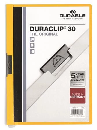Gyorsfűző, klipes, A4, DURABLE 