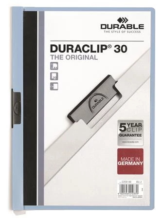 Gyorsfűző, klipes, A4, DURABLE 