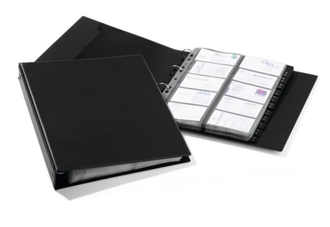 Névjegytartó, 400 db-os, gyűrűs, DURABLE 