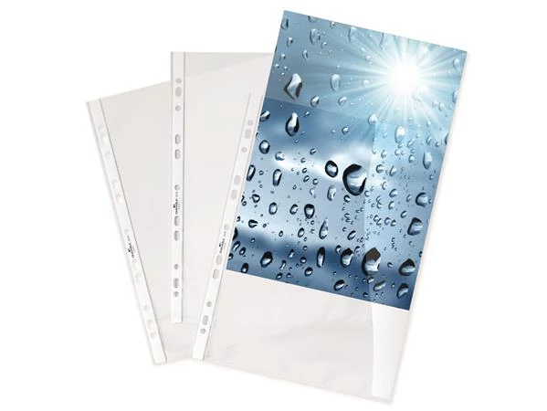 Genotherm, lefűzhető, A4, 80 mikron, víztiszta, DURABLE, 100 db/csomag