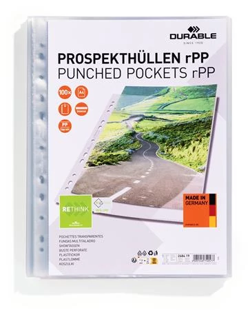 Genotherm, lefűzhető, PP, A4, 80 mikron, DURABLE 