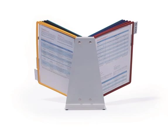 Bemutatótábla tartó, asztali, 10 db bemutatótáblával, DURABLE 