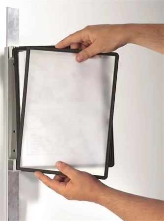 Bemutatótábla tartó, fali, mágneses, 5 db bemutatótáblával, DURABLE 
