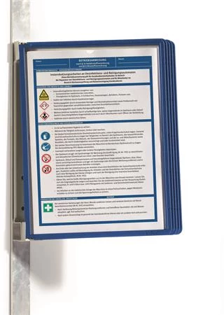 Bemutatótábla tartó, fali, mágneses, 5 db bemutatótáblával, DURABLE 