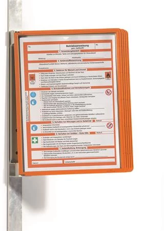 Bemutatótábla tartó, fali, mágneses, 5 db bemutatótáblával, DURABLE 