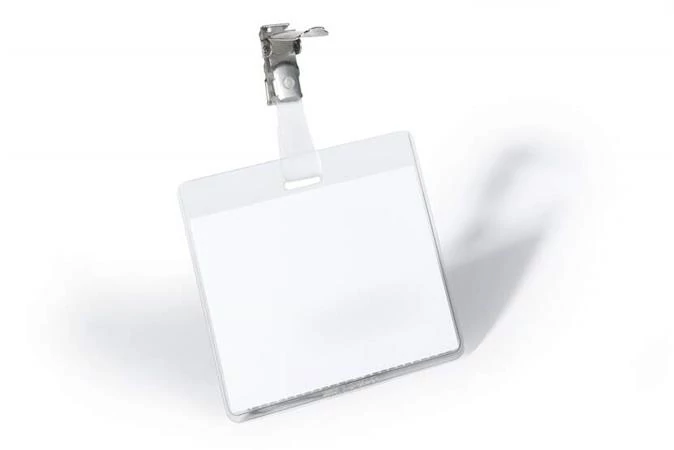 Névkitűző, csíptetővel, 60x90mm, DURABLE