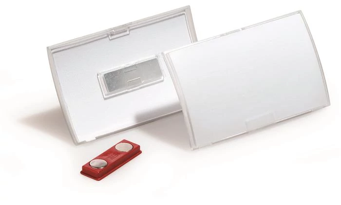 Névkitűző, mágneses, 54x90 mm, DURABLE 