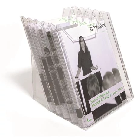 Prospektustartó, asztali és fali, álló, A4, DURABLE 