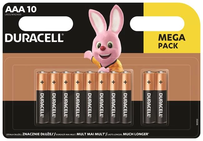 Elem, AAA mikro, 10 db, DURACELL 