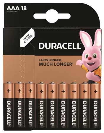 Elem, AAA mikro, 18 db, DURACELL 