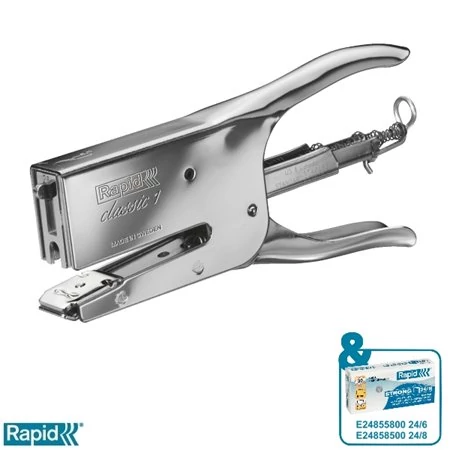 Tűzőgép, kézi, 24/6, 24/8, 50 lap, RAPID 