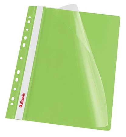 Gyorsfűző, lefűzhető, PP, A4, ESSELTE, VIVIDA, zöld, 10 db/csomag