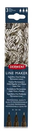 Tűfilc szett, 0,1/ 0,3/0,5 mm, DERWENT 