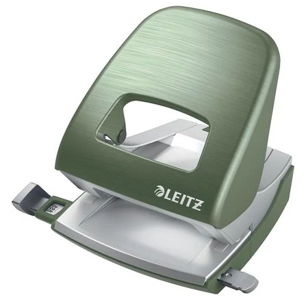 Lyukasztó, kétlyukú, 30 lap, fém, LEITZ 