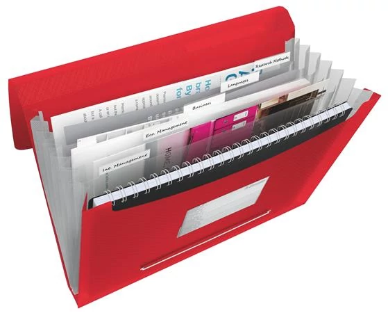 Harmonikamappa, A4, PP, 6 rekeszes, ESSELTE 