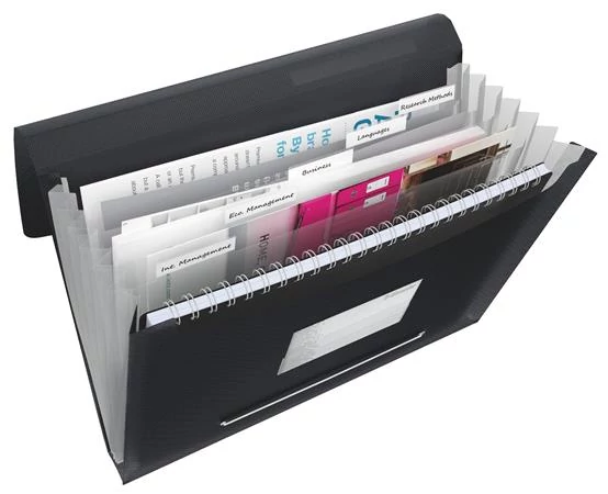 Harmonikamappa, A4, PP, 6 rekeszes, ESSELTE 