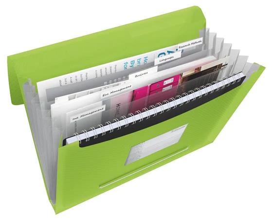 Harmonikamappa, A4, PP, 6 rekeszes, ESSELTE 