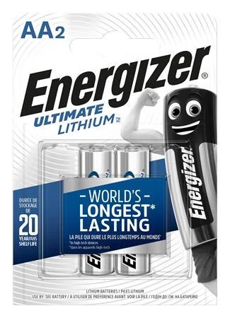 Elem, AA ceruza, 2 db, Lítium, ENERGIZER 