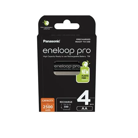 Tölthető elem, AA ceruza, 4x2500 mAh Ni-MH, PANASONIC 