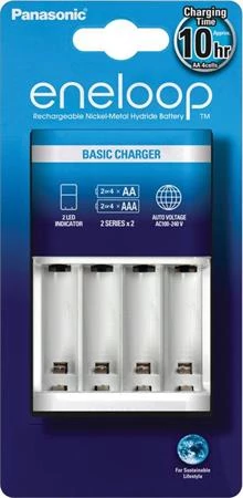 Elemtöltő, AA ceruza/AAA mikro, 2/4, időzítő, PANASONIC 