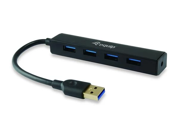USB elosztó-HUB, 4 port, USB 3.2, EQUIP 