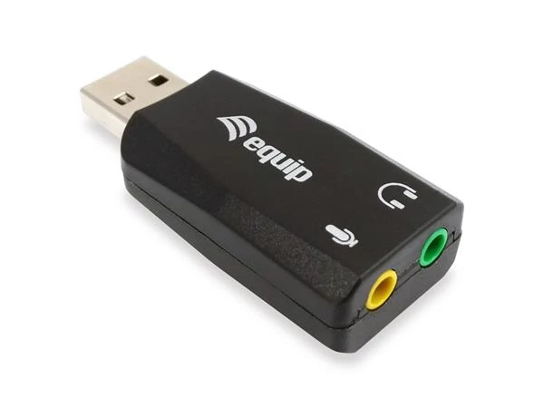 Audio adapter, 3,5 mm jack-USB átalakító, EQUIP 