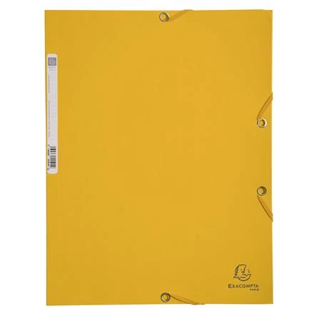 Gumis mappa, prespán, A4, EXACOMPTA, sárga