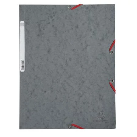 Gumis mappa, prespán, A4, EXACOMPTA, sötét szürke