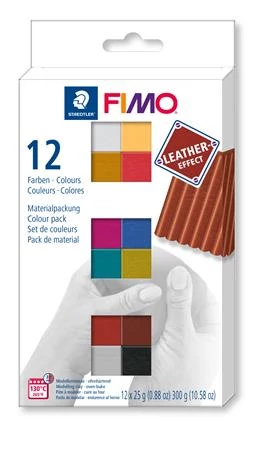 Gyurma, készlet, 12x25 g, égethető, FIMO 