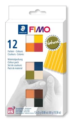 Gyurma, készlet, 12x25 g, égethető, FIMO 