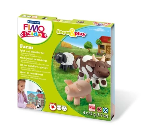 Gyurma készlet, 4x42 g, égethető, FIMO 